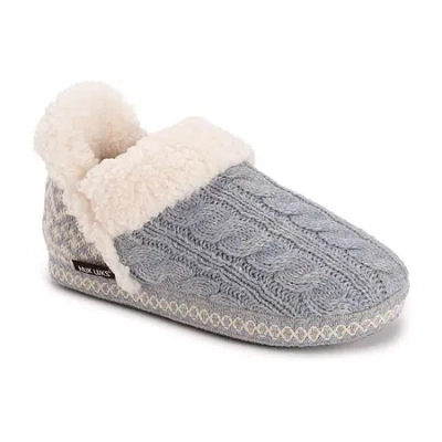 Muk Luks Magdalena Slipper Womens Memory Foam Slip-on Slippers In Gray