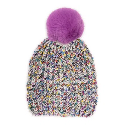 Muk Luks Marled Hat W/ Colorful Nep In Multi