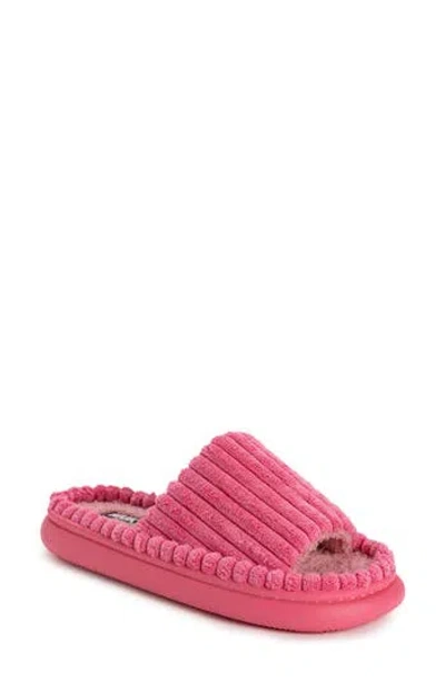 Muk Luks Marsai Molly Faux Shearling Lined Slipper In Hot Pink