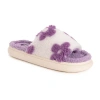 Muk Luks Marsai Slide Womens Memory Foam Slip-on Slippers In Purple