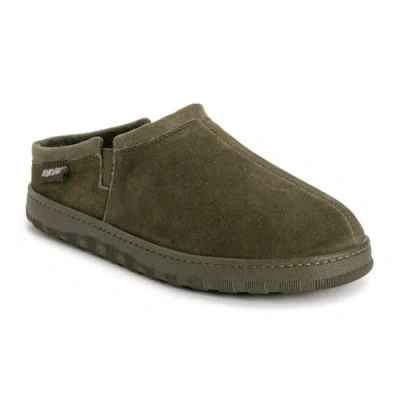 Muk Luks Matt Suede Clog Slipper In Green