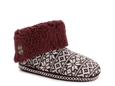 Muk Luks Melinda Bootie Slipper In Black
