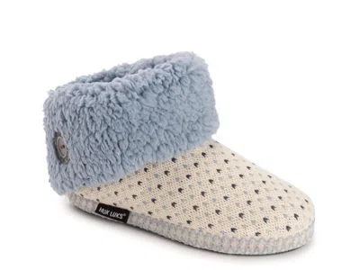Muk Luks Melinda Bootie Slipper In White