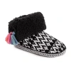 Muk Luks Melinda Slipper Womens Memory Foam Slip-on Slippers In Black