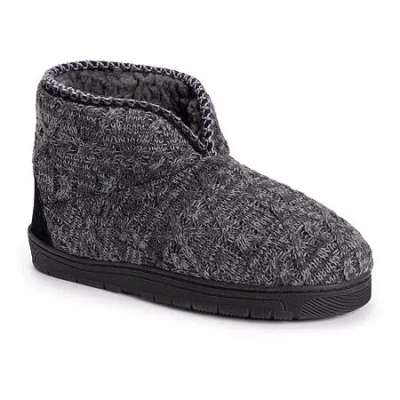Muk Luks Mens Bootie Slippers In Gray