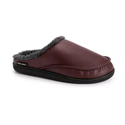 Muk Luks Mens Clog Slippers In Brown