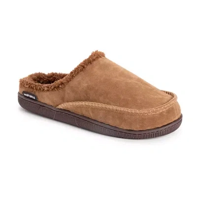Muk Luks Mens Clog Slippers In Brown
