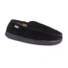 Muk Luks Corduroy Moccasin Mens Memory Foam Slip Resistant Slip-on Slippers In Black