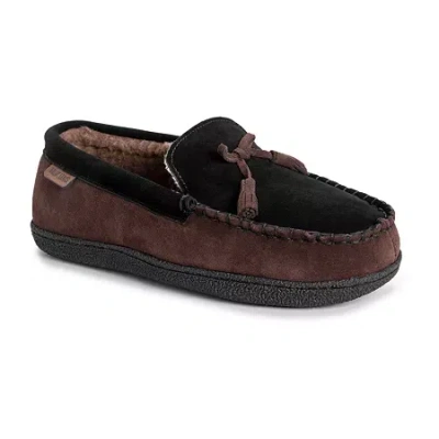 Muk Luks Mens Moccasin Slippers In Brown