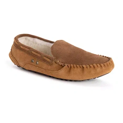 Muk Luks Mens Moccasin Slippers In Brown