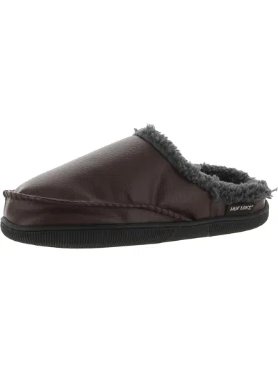 Muk Luks Mens Padded Insole Loafer Slippers In Brown