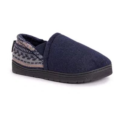 Muk Luks Mens Slip-on Slippers In Blue