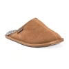 Muk Luks Dave Faux Shearling Lined Suede Slipper In Brown