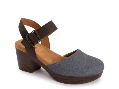 Muk Luks Merritt Platform Sandal In Blue