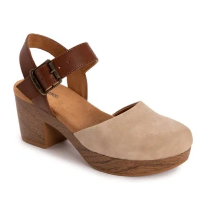 Muk Luks Merritt Quarter Strap Clog In Brown