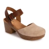 Muk Luks Merritt Strap Shoe Womens Round Closed Toe Cone Heel Pumps In Nude