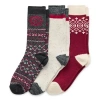 Muk Luks Microfiber Womens Multi-pack 3 Pair Boot Socks In Multi
