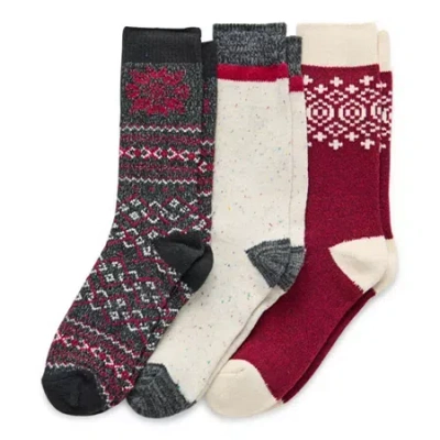 Muk Luks Microfiber Womens Multi-pack 3 Pair Boot Socks