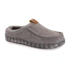 Muk Luks Miles Clog Mens Memory Foam Slip Resistant Slip-on Slippers In Gray