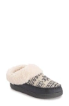 Muk Luks Minerva Faux Shearling Slipper In Gray
