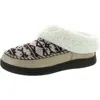 Muk Luks Minerva Womens Faux Fur Lined Faux Fur Moccasin Slippers In Multi