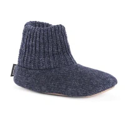Muk Luks Morty Ragg Woll Slipper Sock In Blue