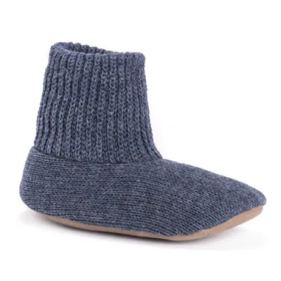 Muk Luks Morty Ragg Woll Slipper Sock In Blue