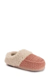 Muk Luks Moselle Faux Shearling Clog Slipper In Pink