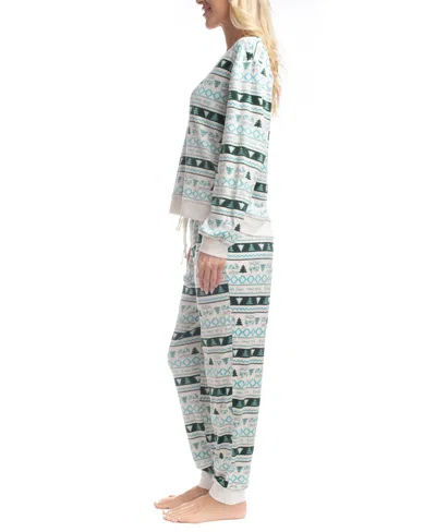 Muk Luks Mountain Vibes Pj Set In Multi