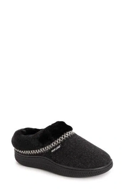 Muk Luks Neira Faux Shearling Slipper In Black