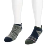 Muk Luks No Show Wool Socks 2 Pair Pack In Multi