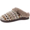 Muk Luks Nordic Womens Indoor/outdoor Faux Fur Slip-on Slippers In Multi