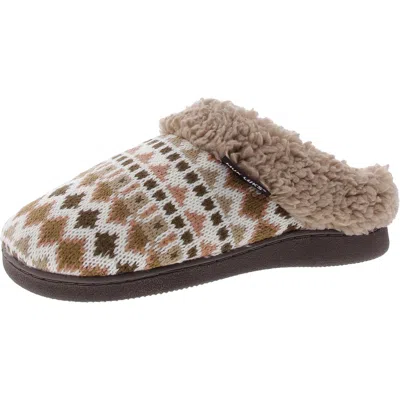 Muk Luks Nordic Womens Indoor/outdoor Faux Fur Slip-on Slippers In Brown