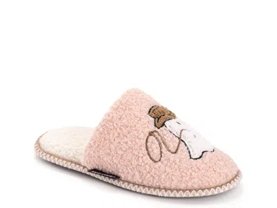 Muk Luks Novelty Punch Needle Slipper In Multi