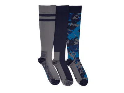 Muk Luks Nylon Women's Compression Knee Socks 3 Pack In Multi
