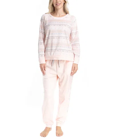 Muk Luks Petite Likely To Lounge Pj Set In Cotton Candy