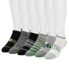 Muk Luks Pickleball Heel Tab Mens Multi-pack 6 Pair Low Cut Socks In Multi