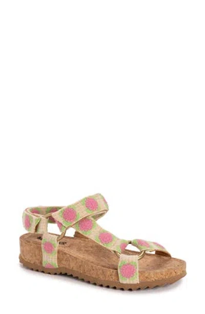 Muk Luks Piper Platform Wedge Sandal In Natural