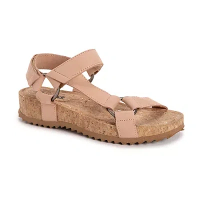 Muk Luks Piper Womens Footbed Sandals In Brown