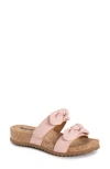 Muk Luks Posie Platform Sandal In Blush Nappa