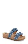 Muk Luks Posie Platform Sandal In Denim