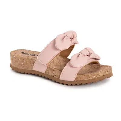 Muk Luks Posie Womens Footbed Sandals In Pink