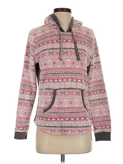 Pre-owned Muk Luks Pullover Hoodie In Pink