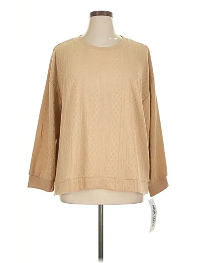 Pre-owned Muk Luks Pullover Sweater In Tan