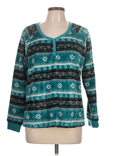 Pre-owned Muk Luks Pullover Sweater In Teal