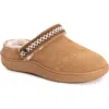 Muk Luks Quianna Luna Genuine Suede Clog Slipper In Brown
