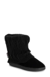Muk Luks Raquel Womens Faux Suede Ankle Winter Boots In Black Black
