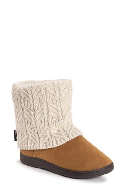 Muk Luks Raquel Faux Fur Lined Indoor/outdoor Bootie Slipper In Multi