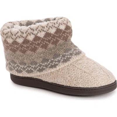 Muk Luks Rochelle Slipper Boot In Brown