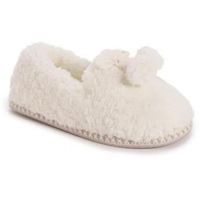 Muk Luks Rylee Mae Womens Bow Faux Fur Slide Slippers In Multi